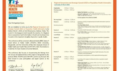 Population Health Informatics conference to be held Wednesday - Bangladesh
