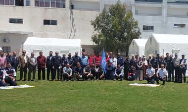 Sponsored by WHO, MOH in Gaza is carrying out a field simulation for emergency medical teams in Gaza Governorate