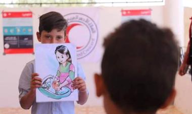 حملة توعية ينفذها فرع الهلال الأحمر بدرعا للوقاية من وباء الكوليرا