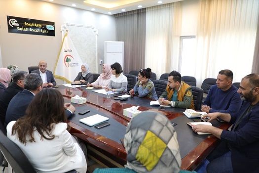 دائرة الصحة العامة (العراق) تعقد اجتماع لمناقشة الخطة التوعوية الخاصة بحملة لقاح الحصبة المختلطة 