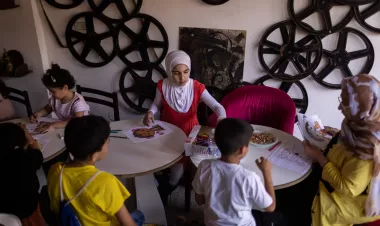 Art is a comfort for these displaced Lebanese kids