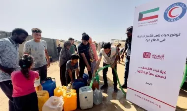 KRCS launches drinking water project in Gaza