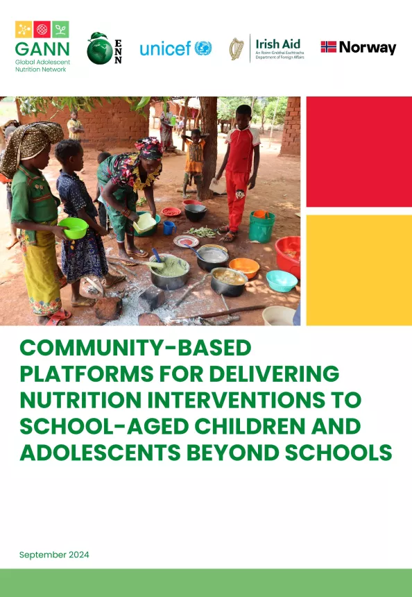 Community-based platforms for delivering nutrition interventions to school age children and adolescents beyond schools