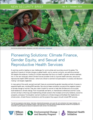 Pioneering Solutions: Climate Finance, Gender Equity, and Sexual and Reproductive Health Services