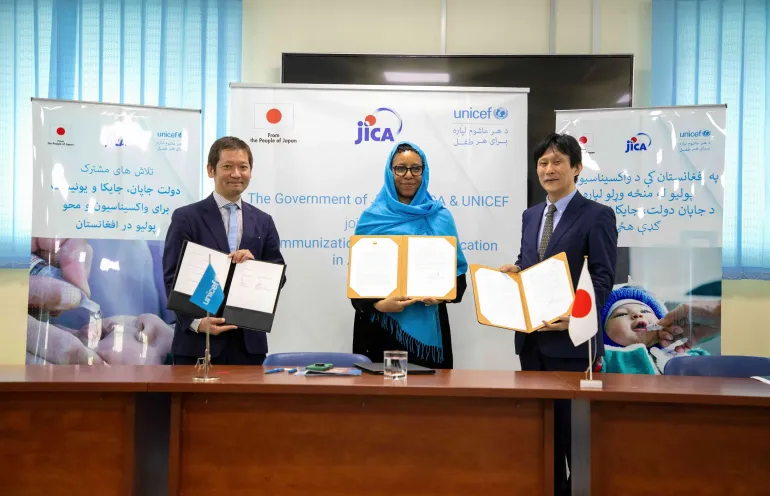 Japan supports polio eradication and immunization in Afghanistan with US$6.3 million contribution