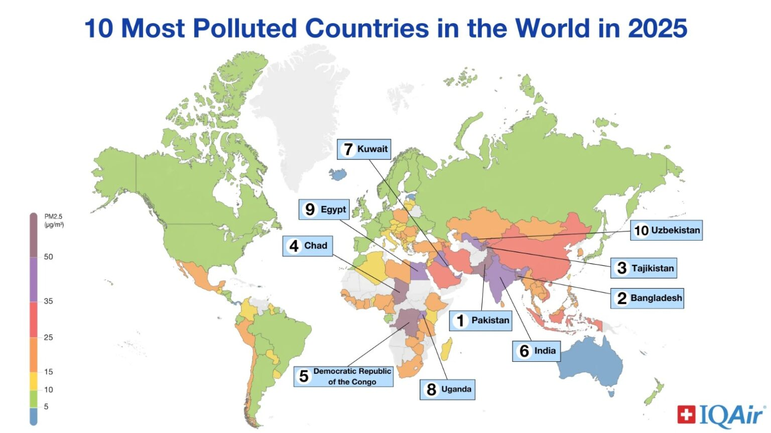 Air Quality Worsens Globally – Share of Cities Meeting WHO Guidelines Declines