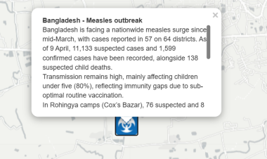 Bangladesh - Measles outbreak