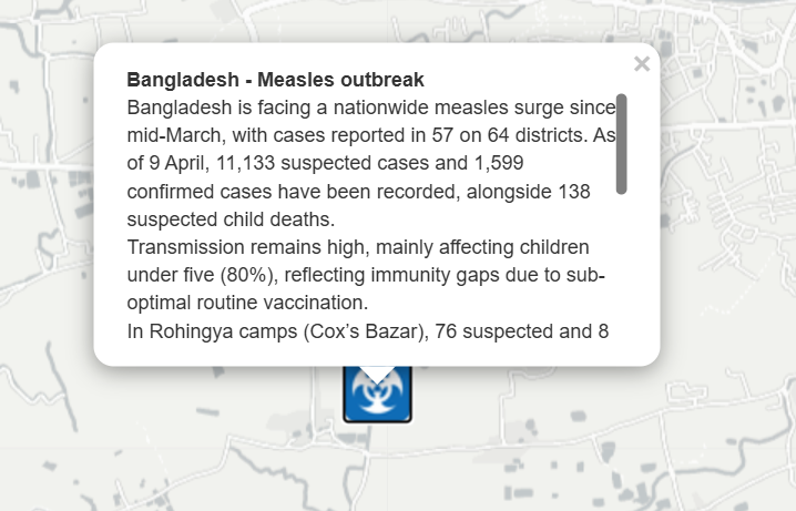 Bangladesh - Measles outbreak