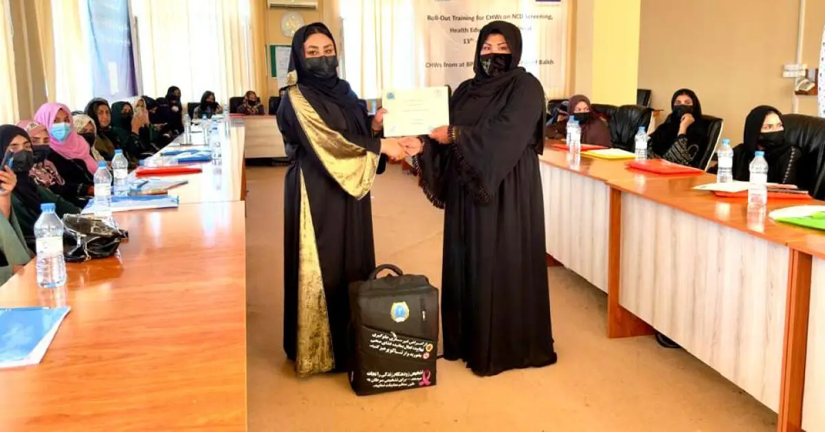 WHO Trains 55 Health Workers in Balkh on Non-Communicable Diseases