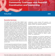 Sustaining HIV Impact in MENA: Community Coalitions and Regional Coordination and Leadership - Policy Brief