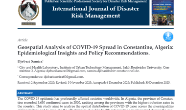 Geospatial Analysis of COVID-19 Spread in Constantine, Algeria: Epidemiological Insights and Policy Recommendations