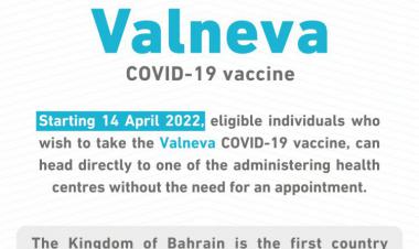 The Kingdom of Bahrain first globally to authorise, receive and administer the Valneva COVID-19 vaccine