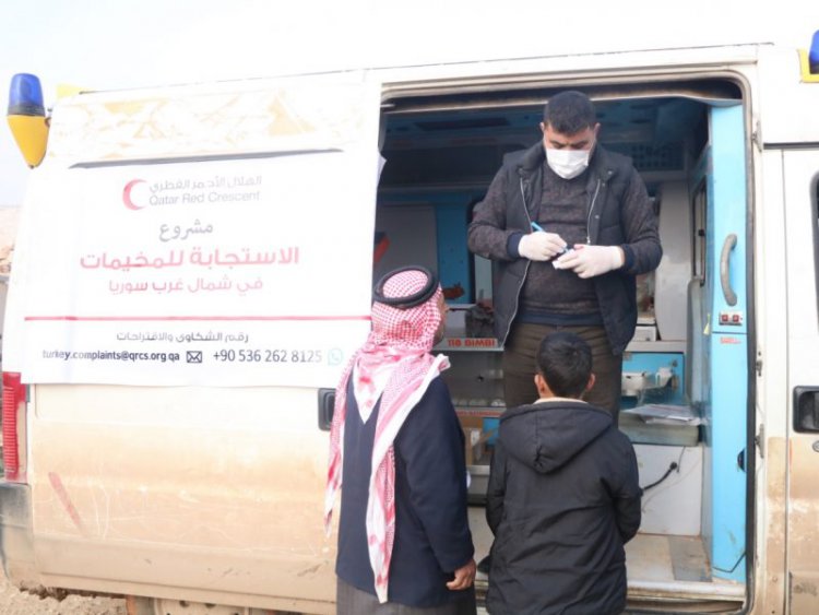 Qatar Red Crescent Society provides medical assistance to internally displaced Syrians