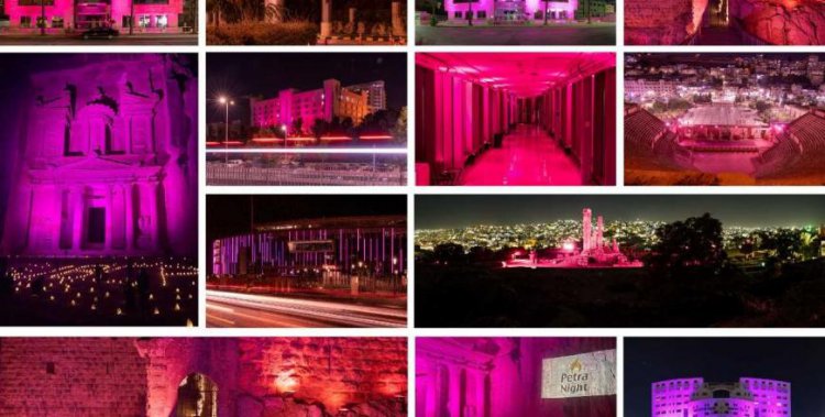 Jordan lights up in pink to mark Breast Cancer Awareness Month